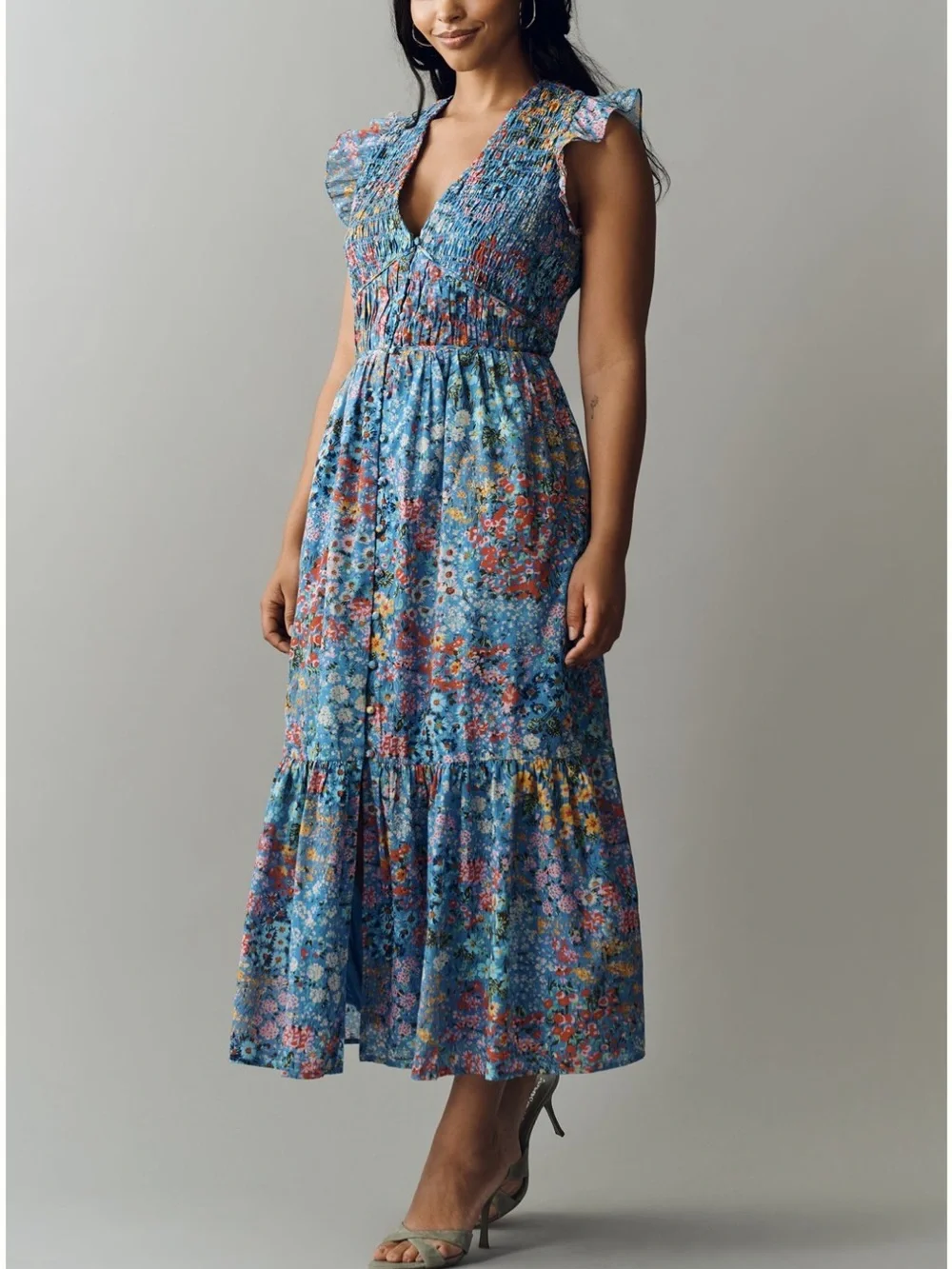 PEREGRINE MIDI DRESS BLUE - Picture 6 of 6